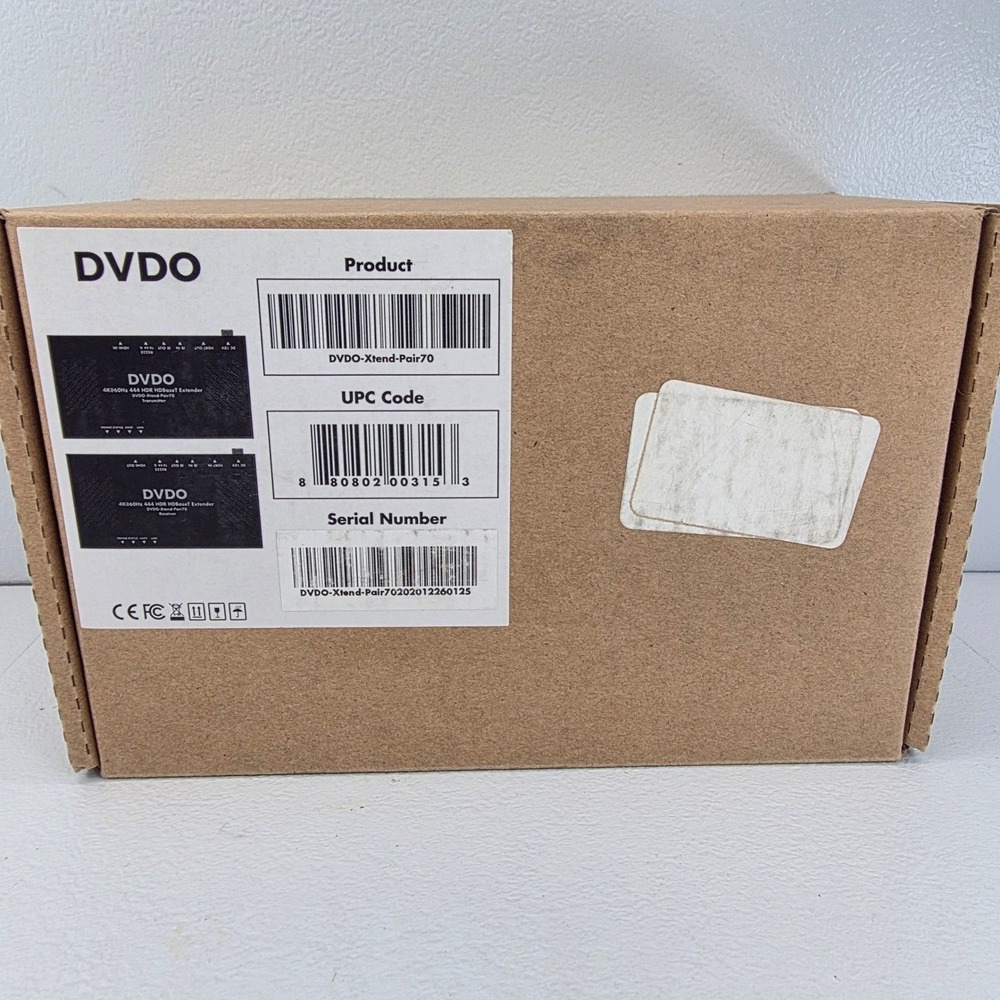 DVDO Xtend-Pair70 4K 60Hz 444 HDR HDBaseT Extender Transmitter‎ Receiver Set NEW